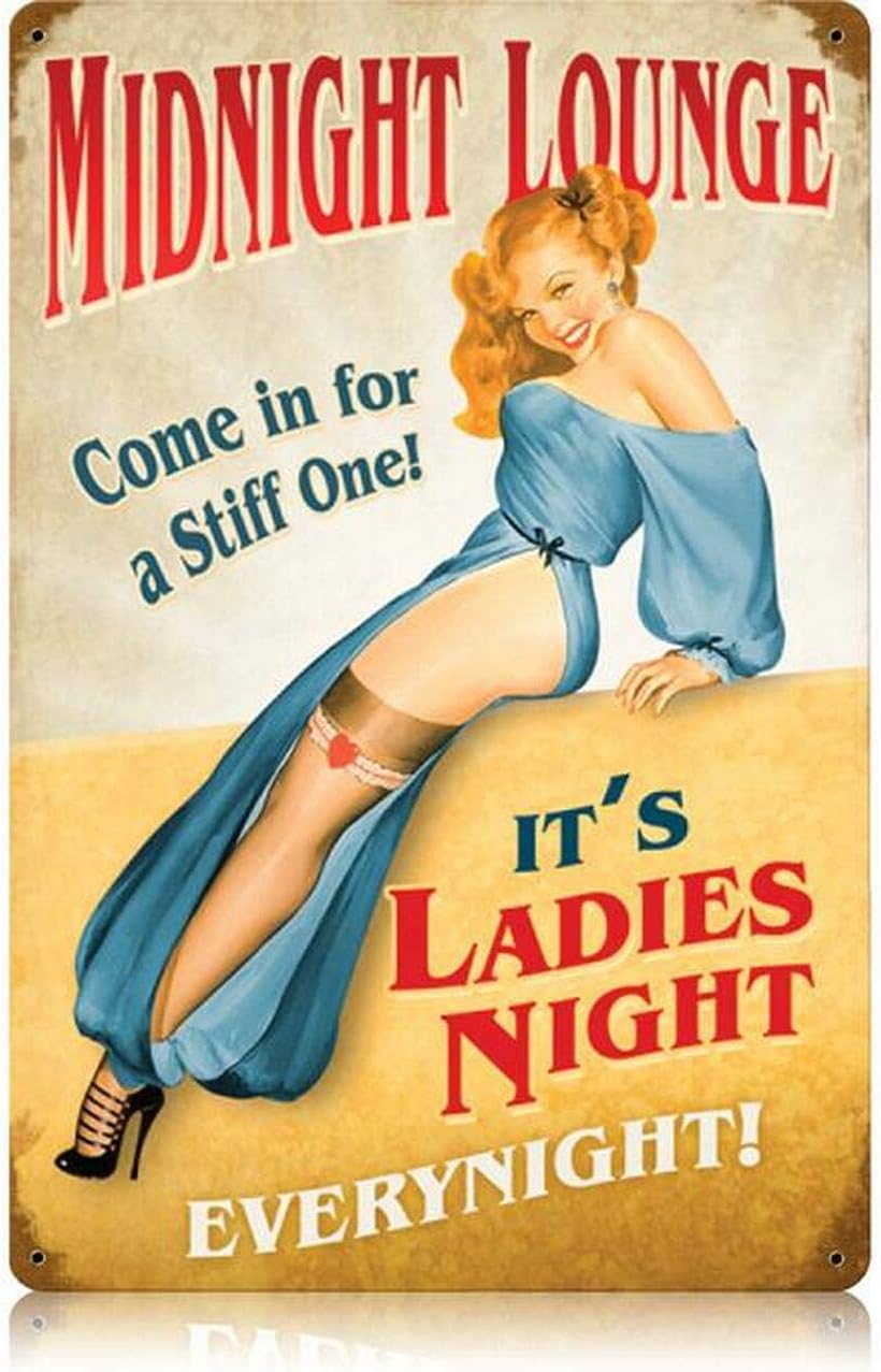 Home Bar Lounge - Y1, Vintage Metal Tabela, Gece Kulübü