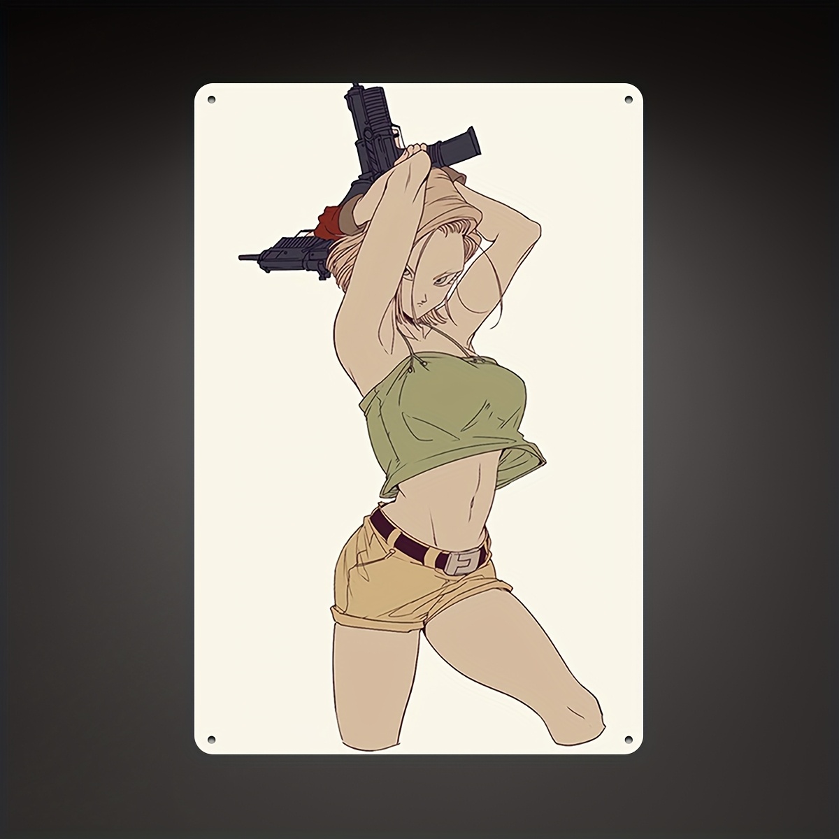 Home Bar Android - Android 18 Anime Kız Figürlü Metal