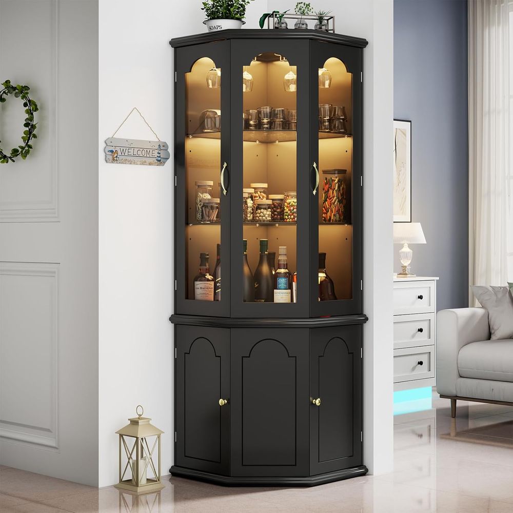 Temperli Cam Kapılı Işıklı Bar - Home Bar And Cabinet incelemesi ve fiyatı